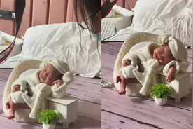 21天萌娃拍照一秒入睡 网友：该配合你们的演出我视而不见视频封面