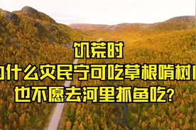 饥荒时，为什么灾民宁可吃草根啃树皮，也不愿去河里抓鱼吃？视频封面