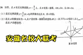 安徽名校大联考数学试题，经典模拟，测测你的水平视频封面