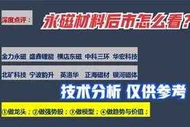 点评：金力永磁 盛鑫锂能 横店东磁 中科三环 宁波韵升 正海磁材视频封面