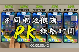 手机的电池健康，掉到多少就该换电池？实测5台iPhone真实续航！