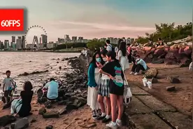 深圳前海海边公园有最美的夕阳 放松的步行第一视角视频封面