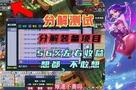 分解装备得吸附石，56%左右的收益，想都不敢想，真香，分解测试视频封面