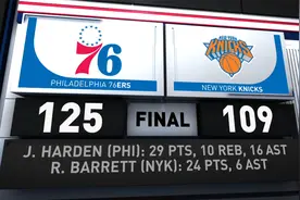 NBA全场集锦：76人125-109尼克斯 哈登29+10+16恩比德37分视频封面