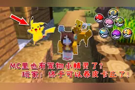 我的世界：MC里也有宠物小精灵了？玩家：终于可以养皮卡丘了！