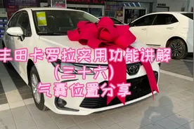 丰田卡罗拉实用功能讲解（三十六）气囊位置分享视频封面