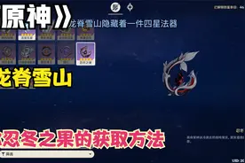 【原神】你绝对不知道龙脊雪山的隐藏武器，忍冬之果的获取方法视频封面