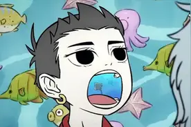 哪吒吞下龙珠后，嘴巴竟连上了大海，吐出来的都是顶级海鲜！视频封面