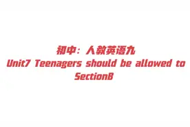 初中：人教英语九全Unit7 Teenagers should be allowed to视频封面