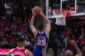 NBA精彩回顾：别怕有我！西蒙斯高高跃起完成霸气补扣视频封面