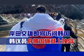 岸田还未登上访韩飞机，韩议员身披国旗登上独岛，尹锡悦努力白费视频封面