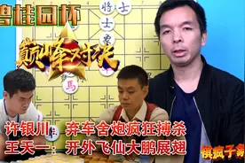 象棋巅峰对决，许银川弃车舍炮疯狂搏杀，王天一大鹏展翅妙手解围视频封面