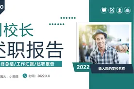 副校长述职报告PPT模板视频封面