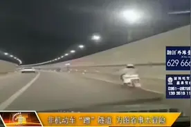 三亚：非机动车“蹭”隧道，为图省事不顾危险，交警及时拦截劝离视频封面