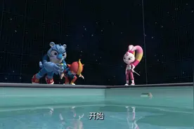 宇宙护卫队：风暴闪电比赛游泳，获胜的一方，可以吃到水果和蛋糕视频封面