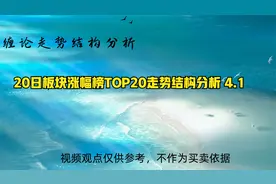 20日板块涨幅榜TOP20走势结构分析 4.1视频封面