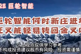 巨轮智能再度下跌，迫近平台支撑新庄会再度进场吗？视频封面