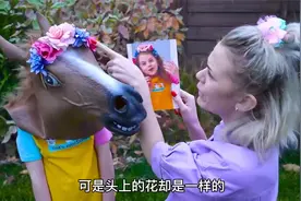 小女孩戴上布偶头套,跟妈妈玩起了捉迷藏,妈妈能发现她们吗？视频封面