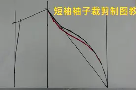 短袖袖子的裁剪方法，用一片式的方法来裁剪
