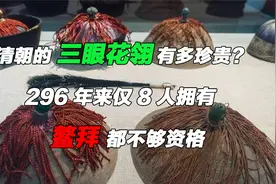 清朝的三眼花翎有多珍贵？296年来仅8人拥有，鳌拜都不够资格视频封面