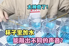 杯子里加水，真的能敲出不同音符？花生人遇到火苗，真的会旋转？