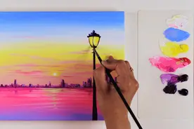水粉画教程《落日余晖》视频封面