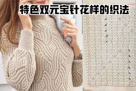 棒针毛衣编织花样之“特色双元宝花样”的织法，超赞的！视频封面