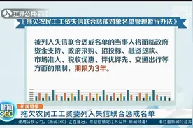 注意!拖欠农民工工资要列入失信联合惩戒名单,今年1月1日起实行视频封面