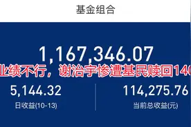 因业绩不行，谢治宇惨遭基民赎回140亿！视频封面