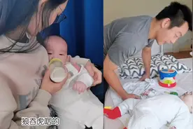 苗苗首晒二胎儿子，半岁小帅哥白胖软萌，郑恺花式哄儿子喊爸爸视频封面