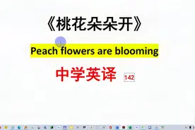 142，《桃花朵朵开》，中学英语单词翻译经典流行歌曲视频封面