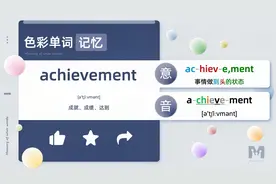 色彩单词记忆-achievement自然拼读词根词缀-高中四级六级雅思GRE视频封面