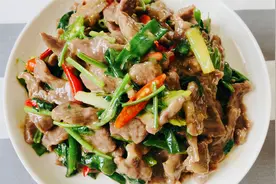 牛里脊怎么炒嫩爽滑，第一步切就是关键，看看我是这么切把