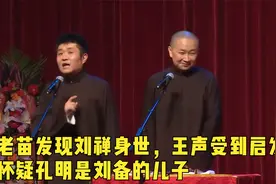 相声：老苗发现刘禅身世，王声受到启发 怀疑孔明是刘备的儿子视频封面