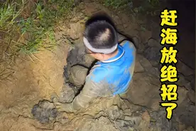 赶海遇到变态青蟹洞，渔夫使出压箱底绝招，实在是绝了！视频封面