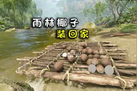 绿色地狱55：在亚马逊雨林摘了一堆椰子，用木筏运回送给粉丝！