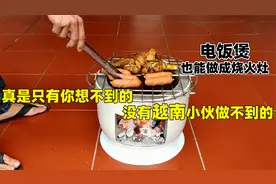 电饭煲也能改成柴火灶，真是只有你想不到，没有越南小伙做不到的视频封面