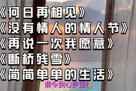 《何日再相见》《没有情人的情人节》《再说一次我愿意》视频封面