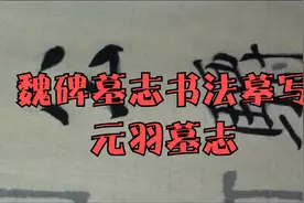 魏碑墓志书法摹写：元羽墓志视频封面