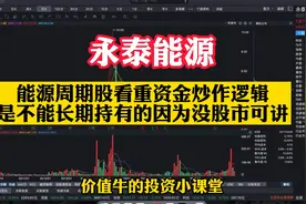 永泰能源，周期股看重位置资金，是不能长期持有的因为没故事可讲视频封面