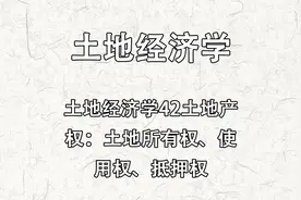 土地经济学42土地产权土地所有权使用权抵押权【转载】视频封面