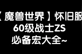【魔兽世界怀旧服】60级战士必备宏大全~