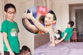 虎父无犬子！杨威晒儿子练前空翻，杨阳洋完美遗传爸爸运动基因视频封面