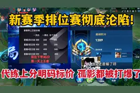 新赛季排位赛彻底沦陷！代练上分明码标价，就连孤影都被打自闭了视频封面