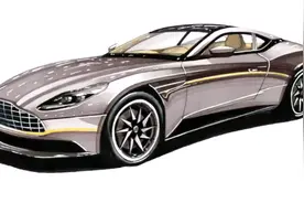 小伙用马克笔手绘阿斯顿马丁DB 11 AMR，简直帅爆了