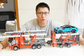 把玩乐高科技组42098汽车运输卡车，机关够多，长度够长视频封面