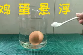 在一杯水中放几勺食盐，就能让鸡蛋浮起来，这是真的吗？视频封面