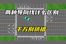 两种不同颜色的导向线有不同的意思，再走有导向线的路千万别走错视频封面