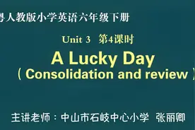 粤人教版小学英语六年级下册Unit3第4课时A Lucky Day