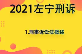2021左宁刑诉1.刑事诉讼法概述【转载】视频封面